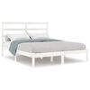 vidaXL Cadre de lit sans matelas blanc 120x190 cm bois massif