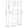vidaXL Armoire à vitrine Chêne fumé 82,5x30,5x185 cm Bois ingénierie
