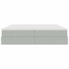 vidaXL Lit avec rangement et matelas Gris clair 200 x 200 cm Velours