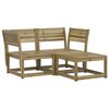 vidaXL Salon de jardin 3 pcs bois de pin impr&eacute;gn&eacute;