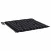 vidaXL Coussins de chaise de jardin lot de 4 motif &agrave; carreaux noir