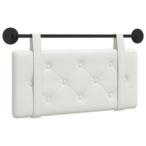 vidaXL T&ecirc;te de lit suspendue Montage mural Blanc 80 cm Simili cuir