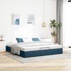 VidaXL Cadre de lit ottoman sans matelas bleu fonc&eacute; 180x200 cm velours