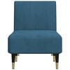 vidaXL Chaise longue bleu velours