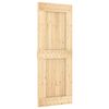 vidaXL Porte coulissante NARVIK Naturel et noir 80 x 210 cm (213,5 cm)