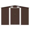 vidaXL Abri de jardin 257x298x178 cm M&eacute;tal Marron