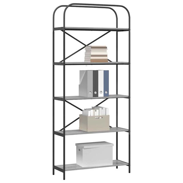vidaXL &Eacute;tag&egrave;re Gris Sonoma 80 x 30 x 183 cm Bois d'ing&eacute;nierie
