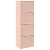 vidaXL Armoire de rangement avec stockage 2 pcs Rose 60 x 40 x 180 cm