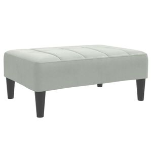 vidaXL Repose-pied gris clair 77x55x31 cm velours