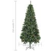 vidaXL Arbre de Noël artificiel pré-éclairé pommes de pin vert 210 cm