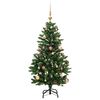 vidaXL Sapin de Noël artificiel articulé 150 LED et boules 150 cm