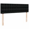vidaXL Lit ottoman avec matelas noir 140x200 cm tissu