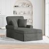 vidaXL Chaise lounge avec jupe avec coussin 3 pcs Gris fonc&eacute;