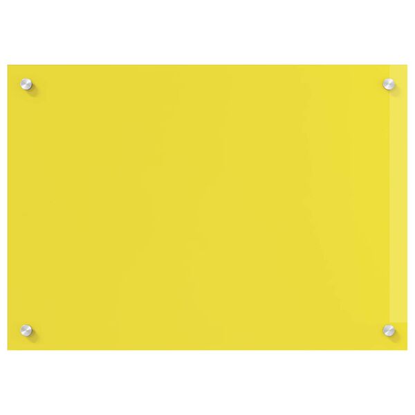 vidaXL Protection de cuisine Jaune 70 x 60 cm verre tremp&eacute;