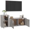 vidaXL Ensemble de meubles TV 2 pcs Sonoma gris Bois d'ing&eacute;nierie