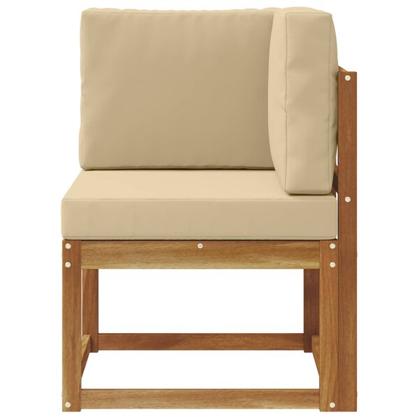 vidaXL Canap&eacute; d'angle ext&eacute;rieur Bois d'Acacia Massif