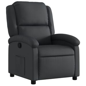 vidaXL Fauteuil inclinable noir cuir v&eacute;ritable