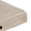 vidaXL Bouchons de poteau de cl&ocirc;ture pyramidaux 6 pcs Inox 81x81 mm