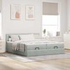 VidaXL Cadre de lit ottoman et matelas gris clair 160x200cm velours
