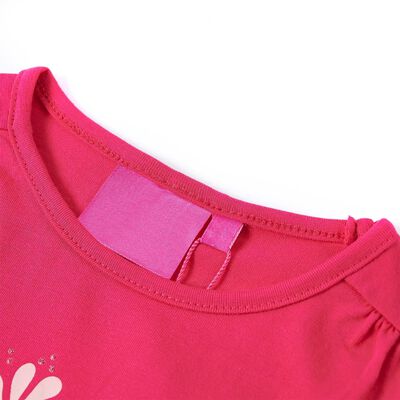 T-shirt enfants à manches longues rose vif 92