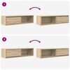 vidaXL Meubles TV 2 pcs ch&ecirc;ne sonoma 100x31x25,5 cm bois d'ing&eacute;nierie