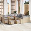 vidaXL Ensemble de canap&eacute; de jardin 13 pcs Beige et Gris clair