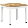 vidaXL Table basse Blanc 40 x 40,5 x 36 cm Bois d'Acacia Massif