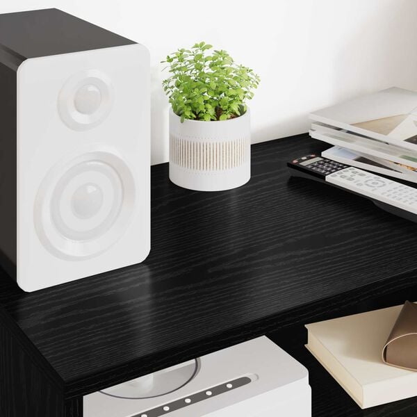 vidaXL Meuble TV Ch&ecirc;ne noir 60 x 35 x 40 cm Bois d'ing&eacute;nierie