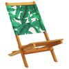 vidaXL Chaises de jardin pliantes lot de 8 vert tissu et bois massif