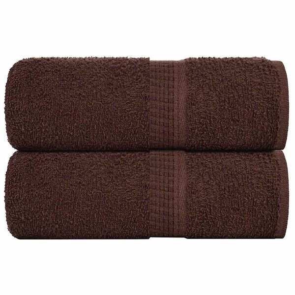 vidaXL Serviettes de toilette FROGN 2 pièces Marron 30x30 cm 360 g/m²