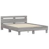 vidaXL Cadre de lit sans matelas sonoma gris 140x190 cm