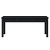 vidaXL Banc de jardin noir 109x44x45 cm bois massif de pin