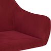 vidaXL Chaise pivotante de salle &agrave; manger Rouge bordeaux Velours