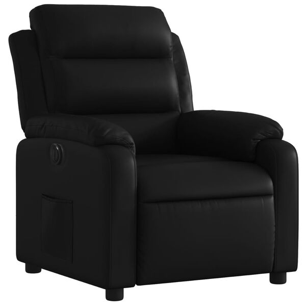 vidaXL Fauteuil inclinable &eacute;lectrique Noir Similicuir