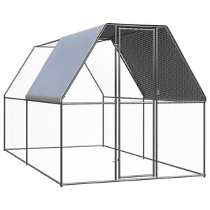 vidaXL Poulailler d'ext&eacute;rieur 2x4x2 m Acier galvanis&eacute;