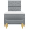 vidaXL Lit &agrave; ressorts avec matelas Gris clair 100 x 200 cm tissu