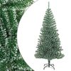 vidaXL Sapin de No&euml;l artificiel avec neige floqu&eacute;e vert 210 cm