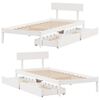 vidaXL Cadre de lit sans matelas blanc 90x200 cm bois de pin massif