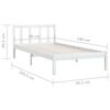 vidaXL Cadre de lit sans matelas blanc 90x190 cm bois massif