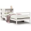 vidaXL Lit biblioth&egrave;que sans matelas blanc 75x190cm bois de pin massif