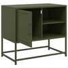vidaXL Meuble TV vert olive 68x39x60,5 cm acier
