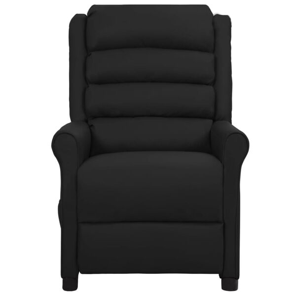 vidaXL Fauteuil électrique de massage Noir Similicuir