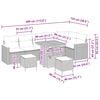 vidaXL Ensemble de canap&eacute; de jardin 9 pcs Noir polyrotin
