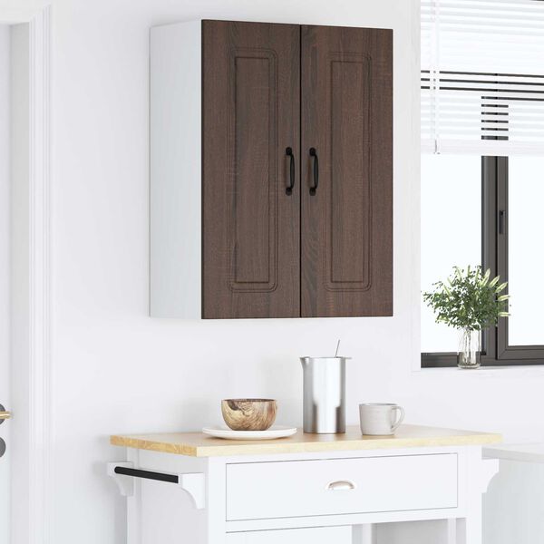 vidaXL Armoire de cuisine Kalmar 2 pcs Ch&ecirc;ne brun 30 x 31 x 80 cm