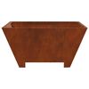 vidaXL Braise Marron 60 x 60 x 30 cm Acier Corten