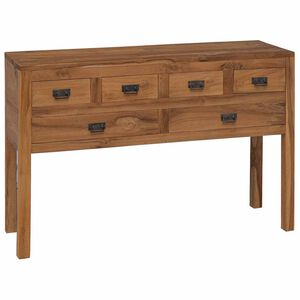 vidaXL Buffet Naturel 110 x 35 x 75,5 cm Bois de teck massif