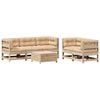 vidaXL Salon de jardin 6 pcs avec coussins Bois de pin massif