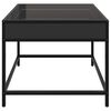 vidaXL Table basse avec LED Infinity noir 50x50x41 cm