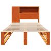 vidaXL Lit biblioth&egrave;que sans matelas cire marron 75x190 cm bois massif