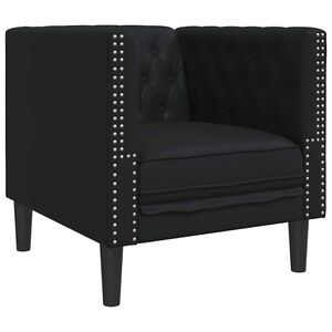 vidaXL Canap&eacute; Noir 74,5 x 71 x 70,5 cm PVC